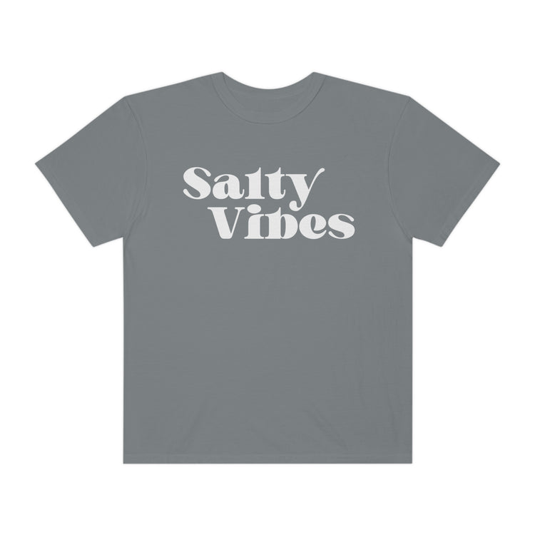 Salty Vibes Comfort Colors T-Shirt White Text
