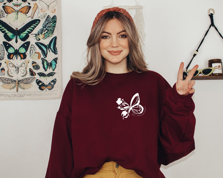Anti-Social Butterfly Pocket Sweatshirt