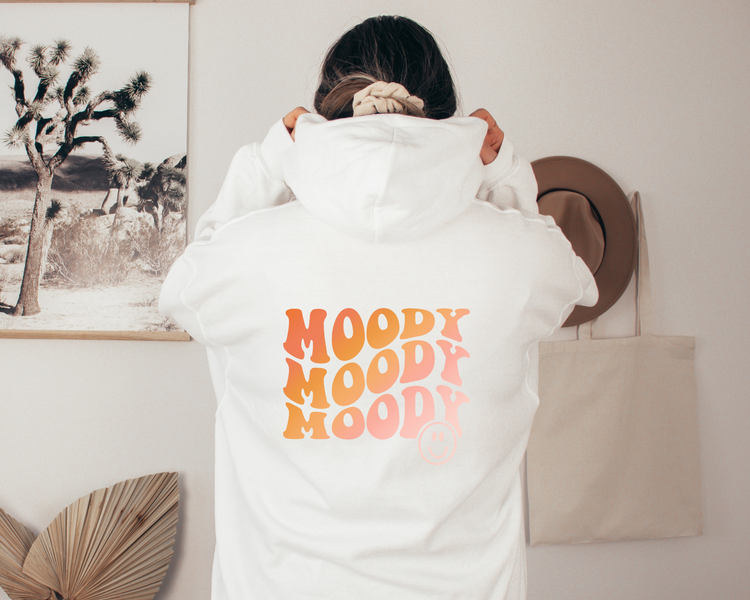 Moody Smiley Face Hoodie Sweatshirt