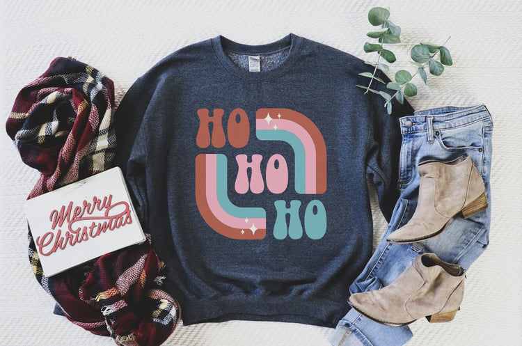 Vintage Ho Ho Ho Crew Neck Sweatshirt