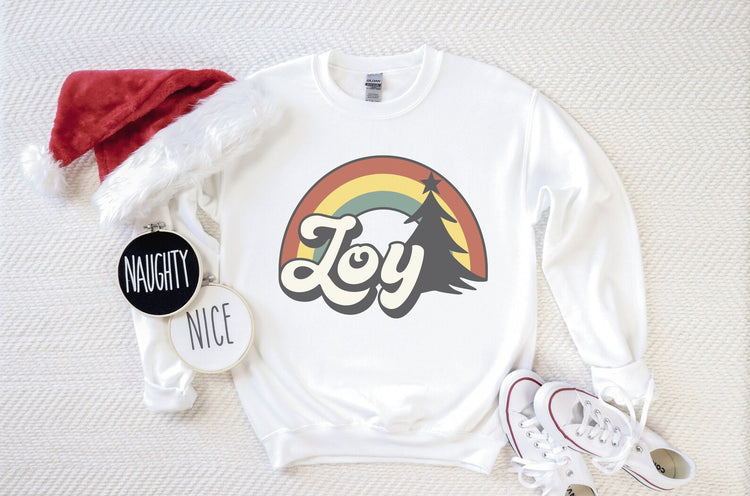Joy Vintage Christmas Crew Neck Sweatshirt