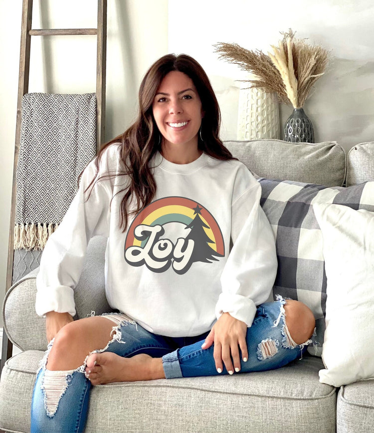 Joy Vintage Christmas Crew Neck Sweatshirt