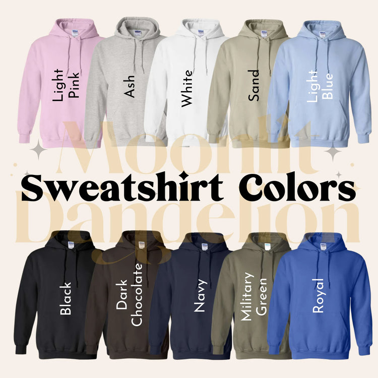 Moonlit Dandelion Sweatshirt Colors