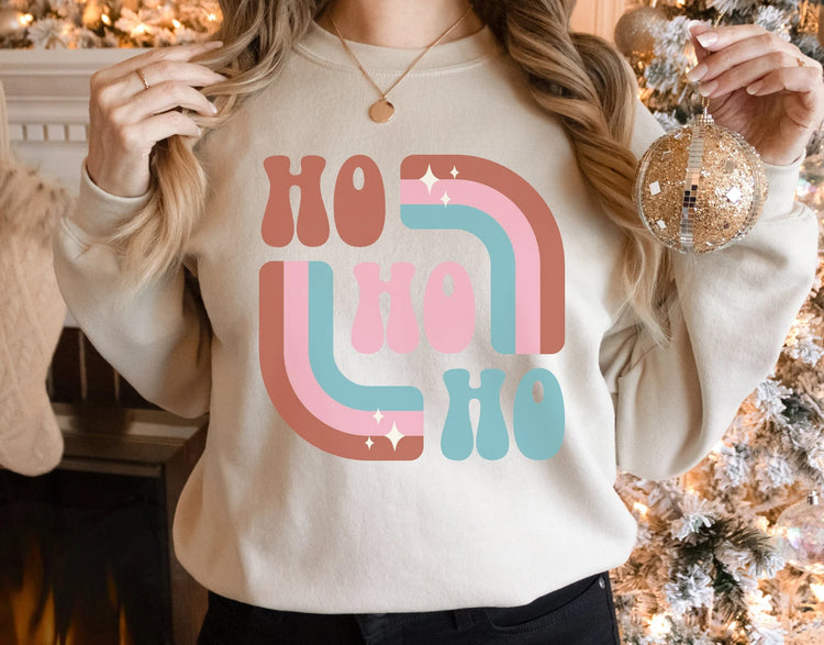Vintage Ho Ho Ho Crew Neck Sweatshirt