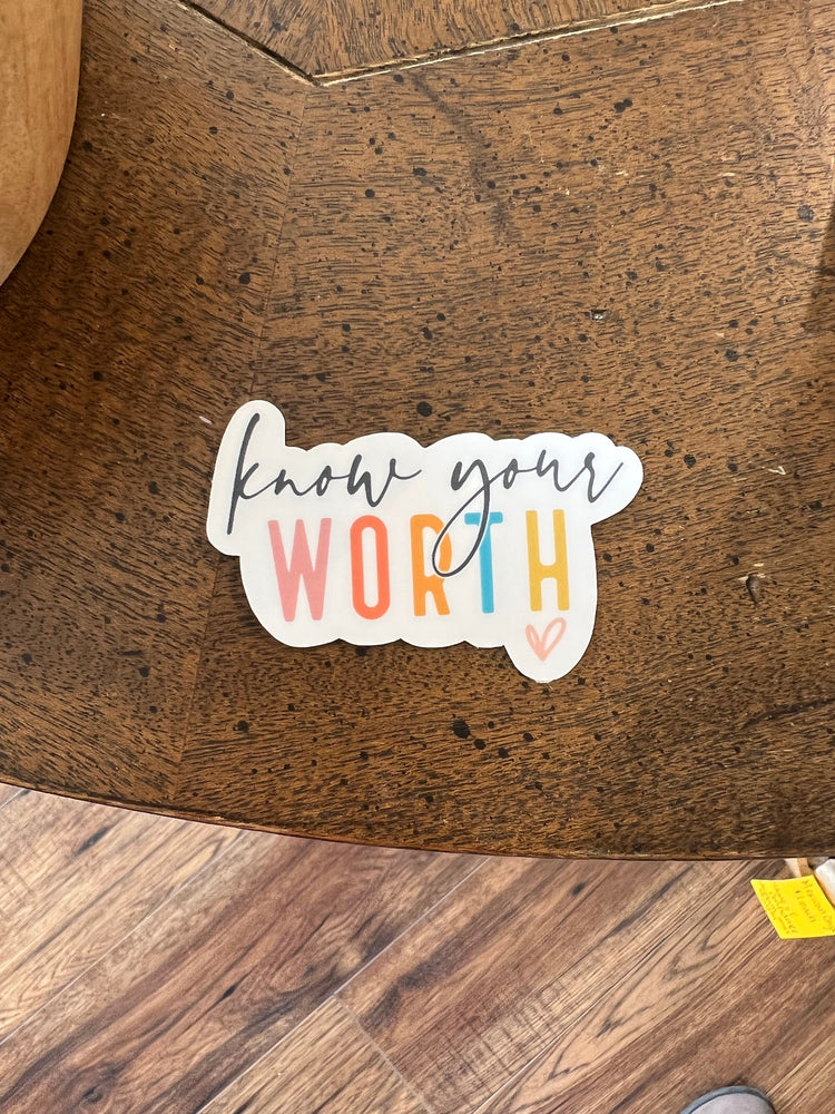 Know Your Worth Vinyl Sticker