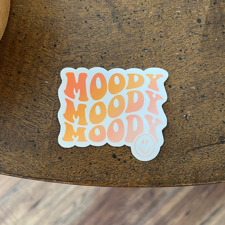 Moody Heart Smiley Face Sticker
