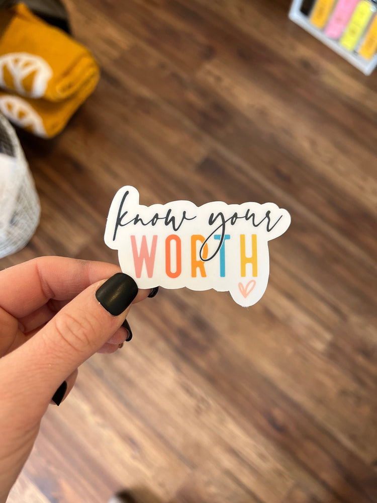 Know Your Worth Vinyl Sticker