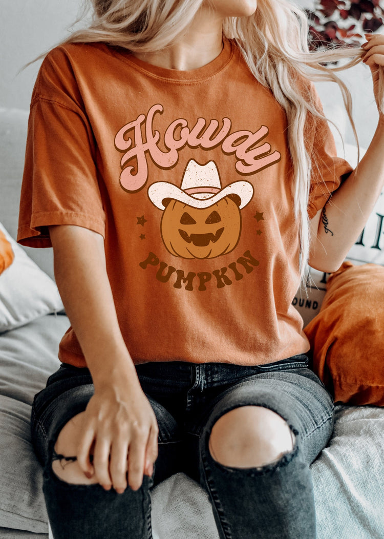 Howdy Pumpkin Western Comfort Colors Shirt