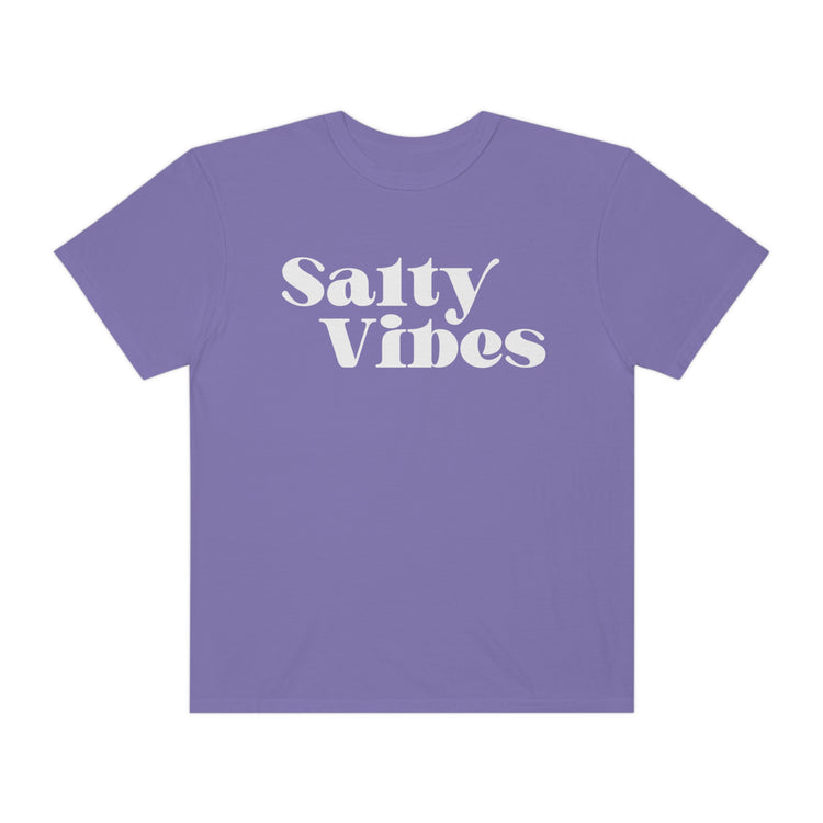 Salty Vibes Comfort Colors T-Shirt White Text
