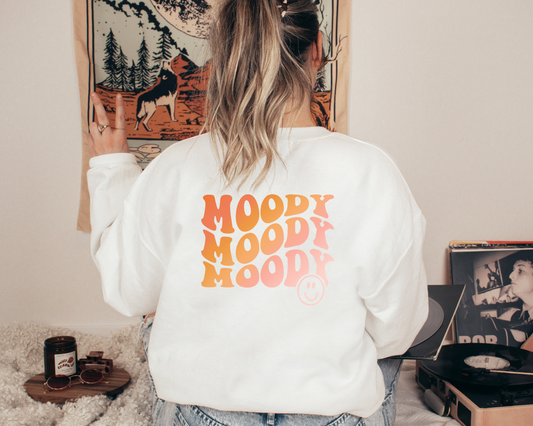 Moody Smiley Face Crewneck Sweatshirt