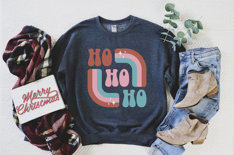 Vintage Ho Ho Ho Crew Neck Sweatshirt