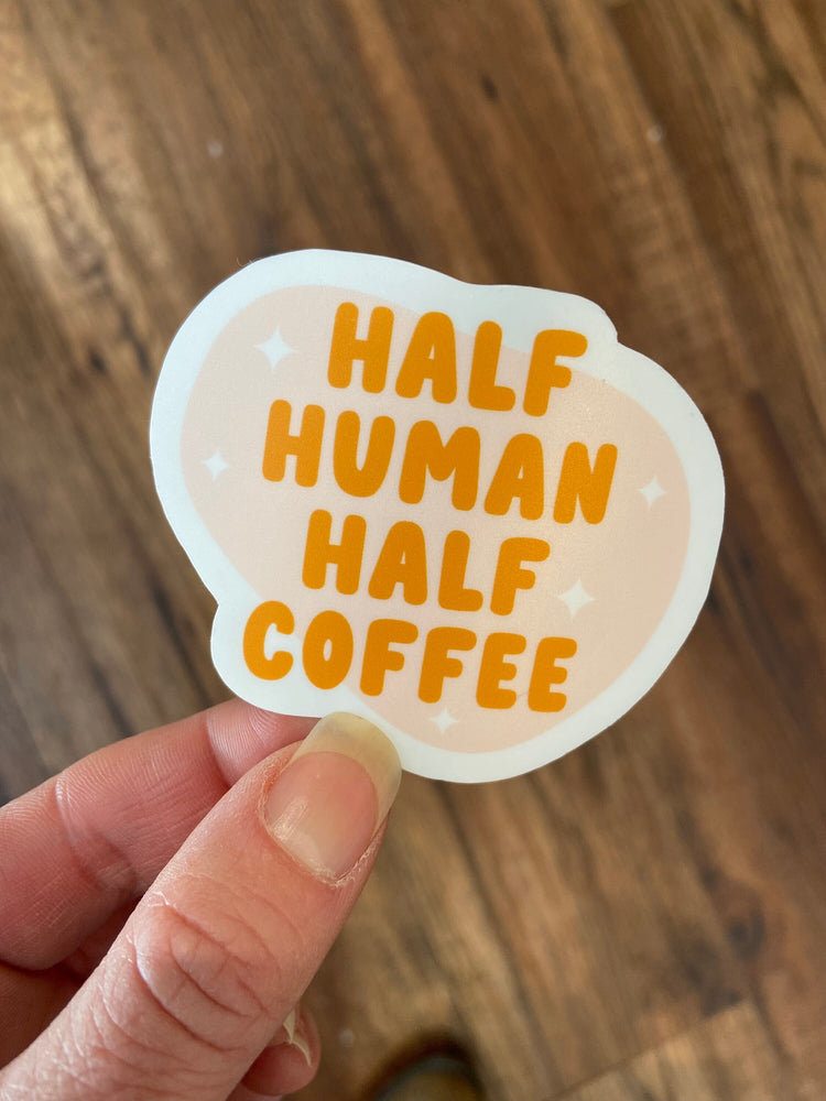 Half Human Half Coffee Sticker