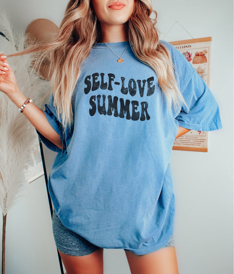 Self Love Summer Retro Comfort Colors T-Shirt