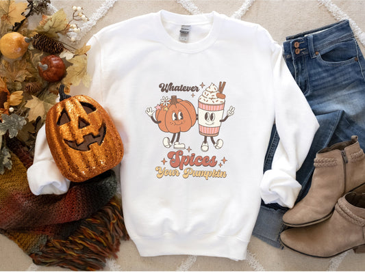 Pumpkin Spice Fall Crew Neck Sweatshirt