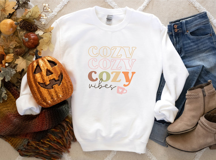 Cozy Vibes Fall Crew Neck Sweatshirt